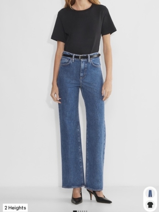 Denim Forum Denim - Aritzia Denim Forum Nwt Remy Hi Relaxed No Stressed Medium Blue Size 29